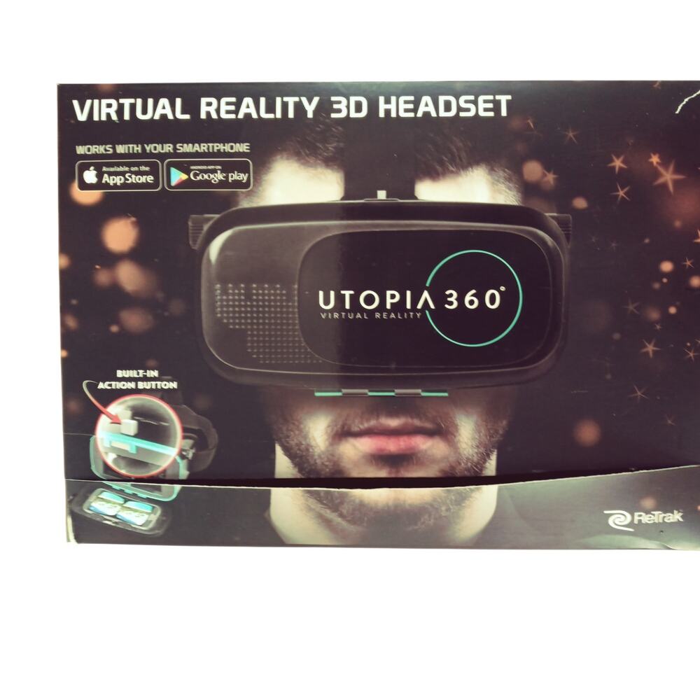 😎 ReTrak Utopia 360 Virtual Reality 3D VR Headset Summer Fun Smartphone😎